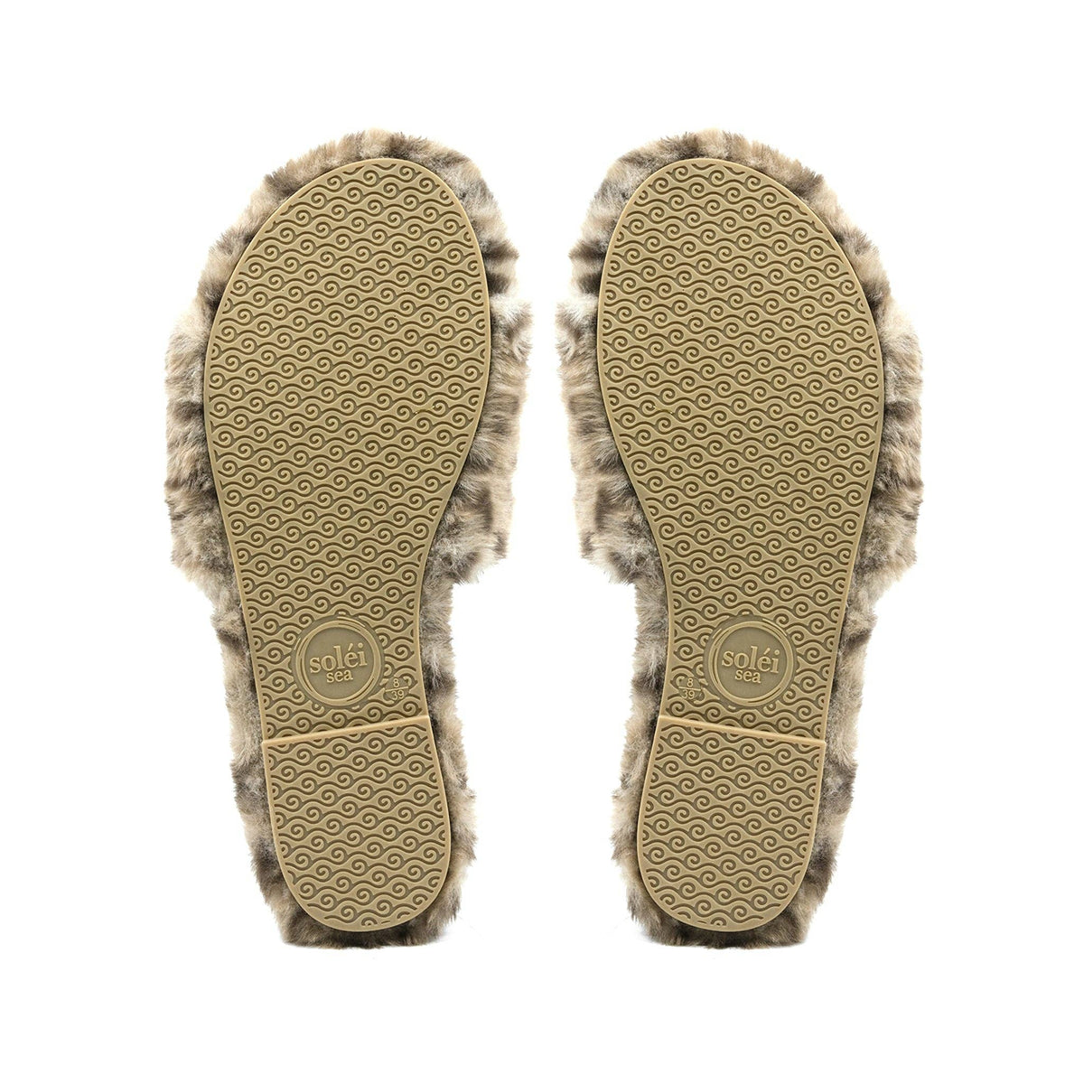 Lucia Snow Leopard Faux Fur Slipper