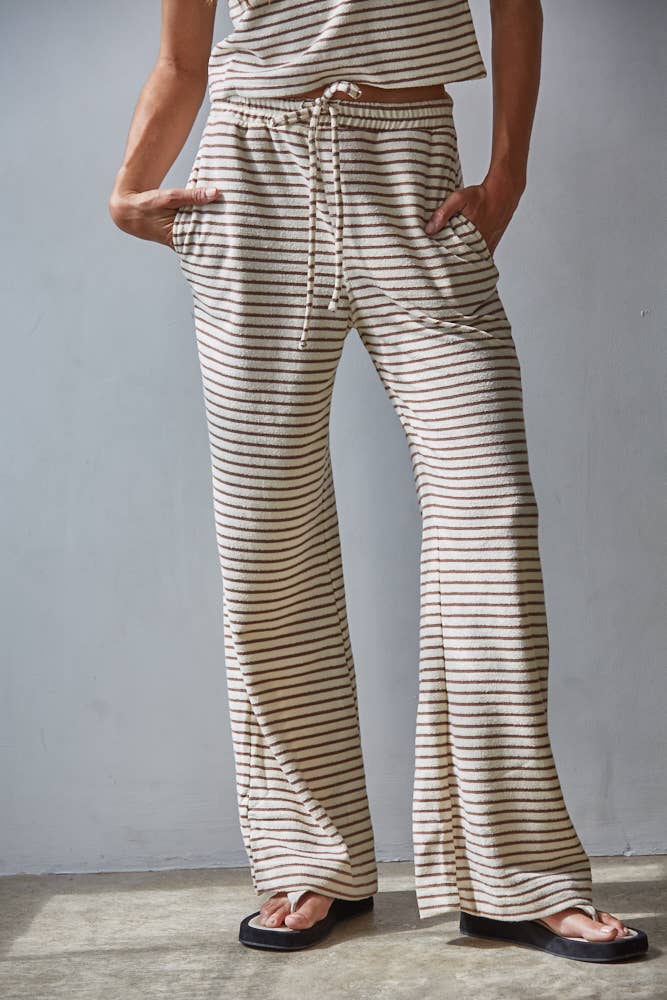 The Sunday Stripe Lounge Pants (Mocha)