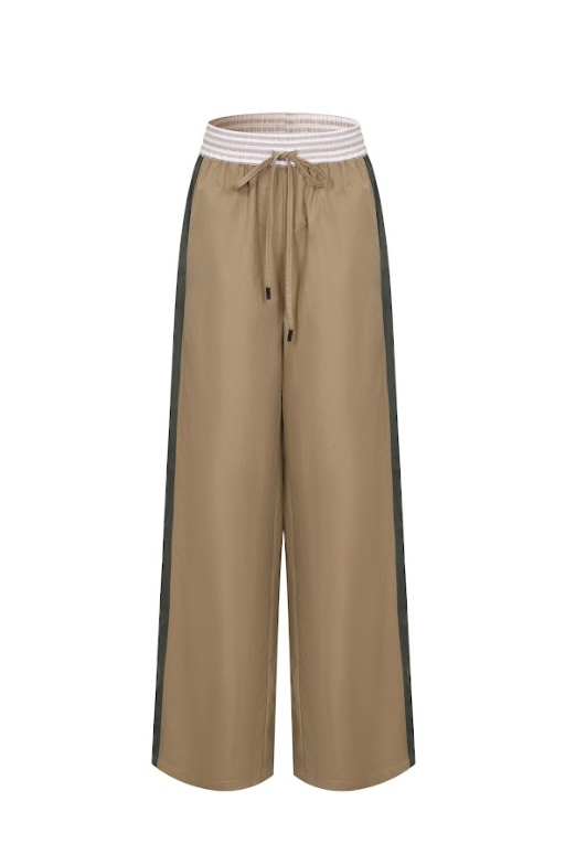 Mix Match Woven Wide Pants