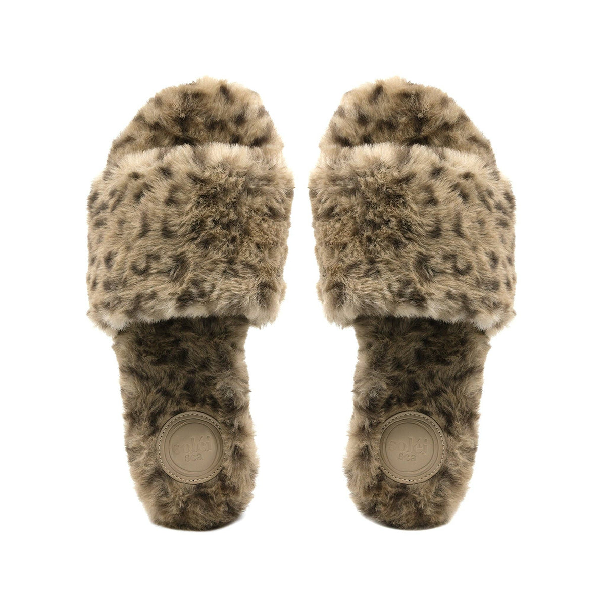 Lucia Snow Leopard Faux Fur Slipper