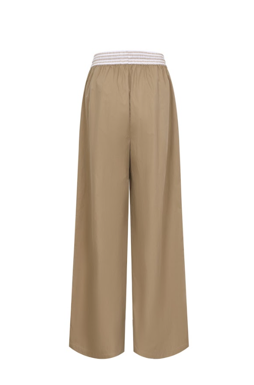 Mix Match Woven Wide Pants