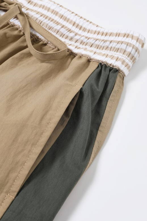 Mix Match Woven Wide Pants
