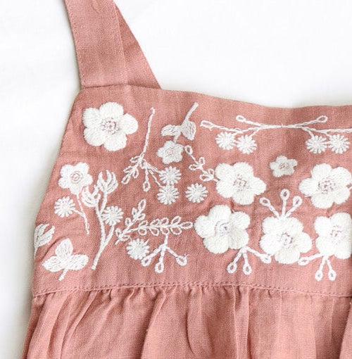Embroidered Heirloom Romper