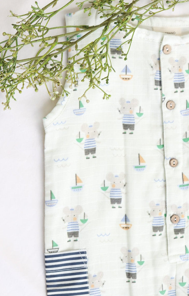 Seaside Sailor Mouse Romper