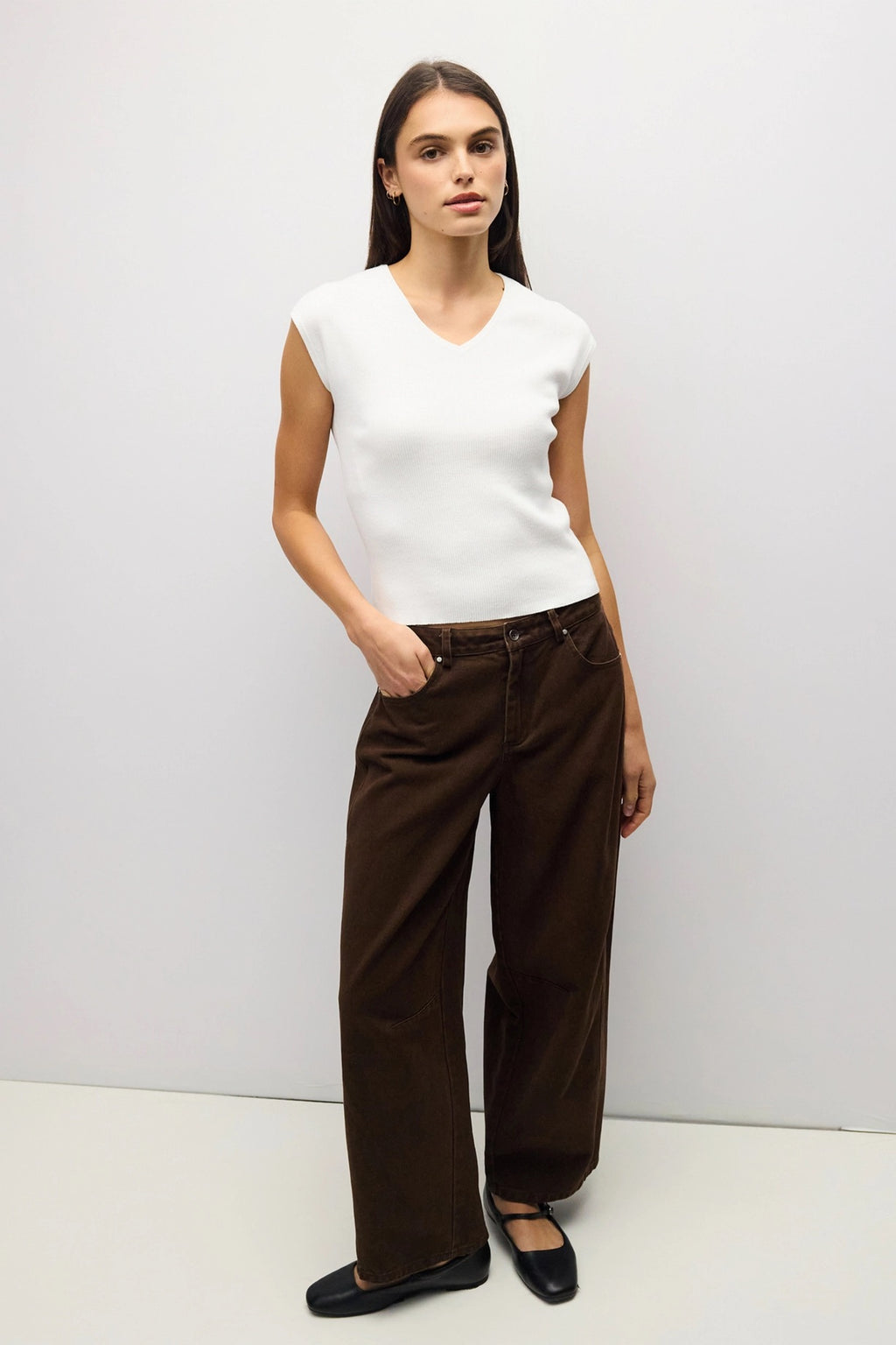 The Vanessa Brown Barrel Pants