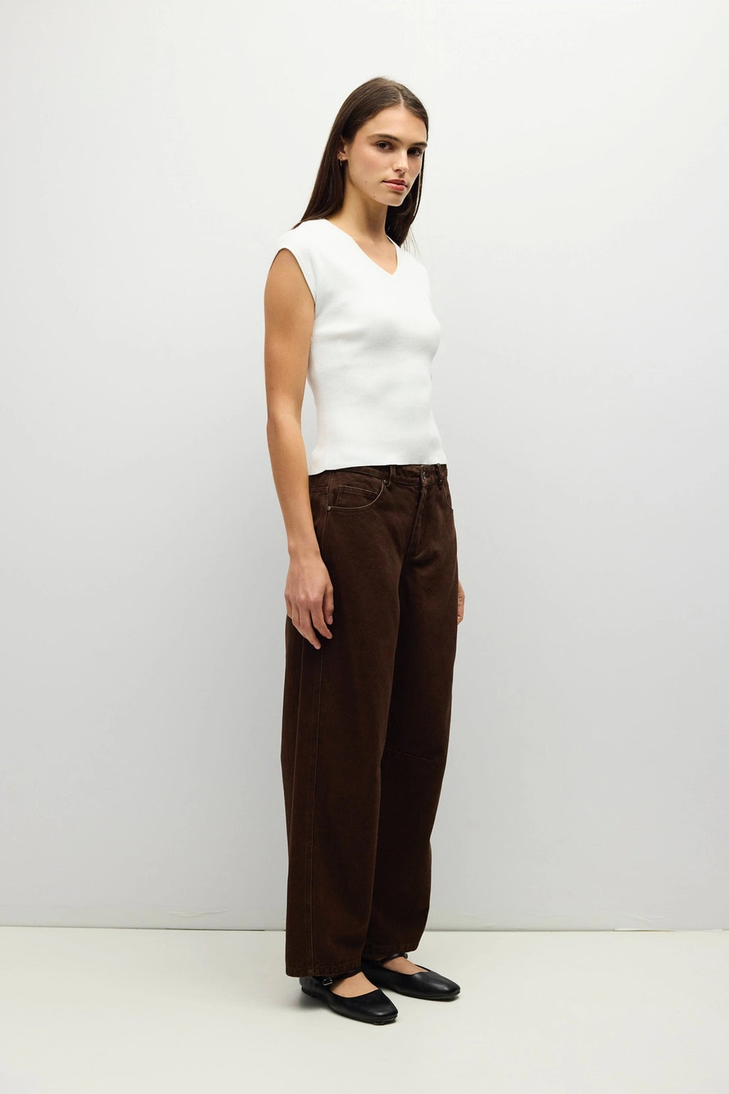 The Vanessa Brown Barrel Pants