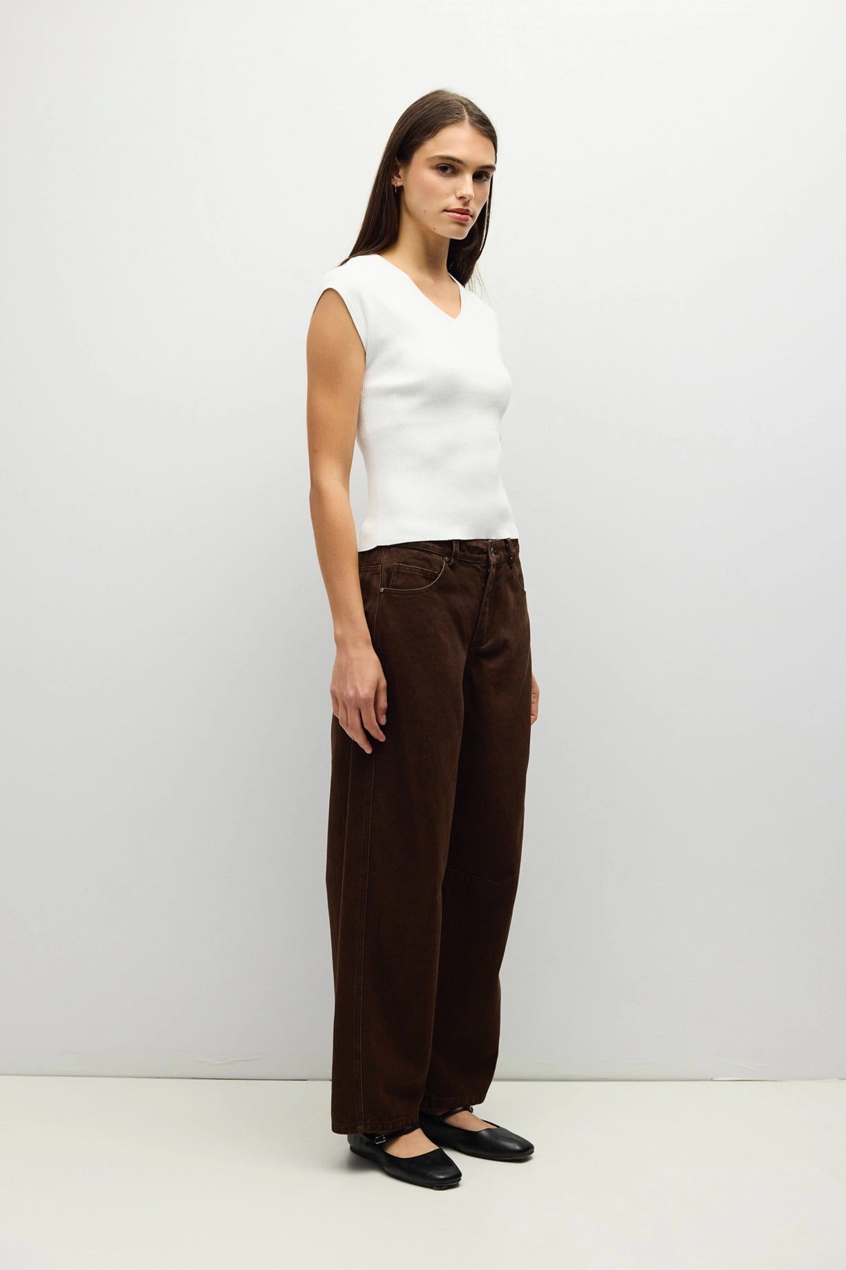 The Vanessa Brown Barrel Pants