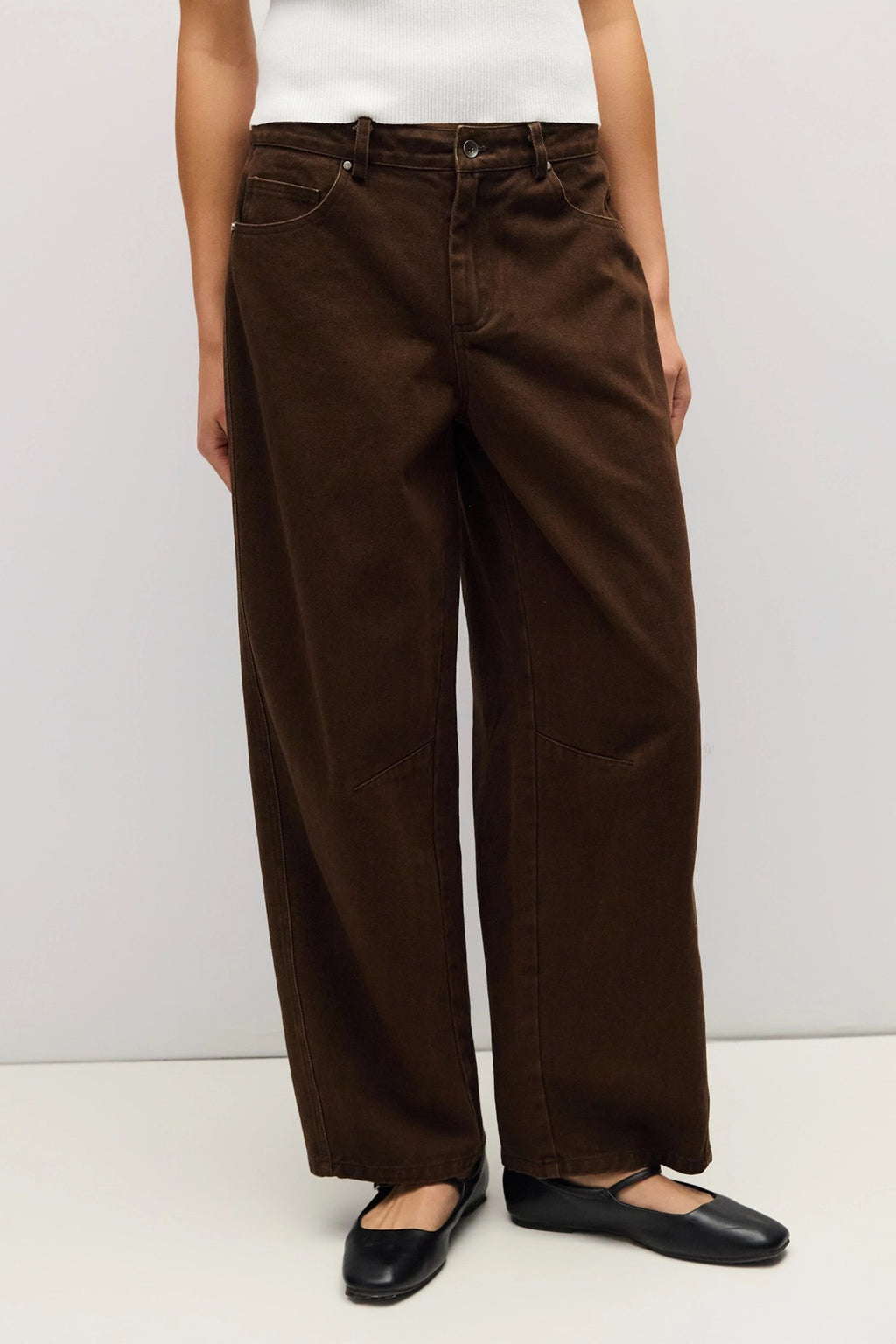 The Vanessa Brown Barrel Pants