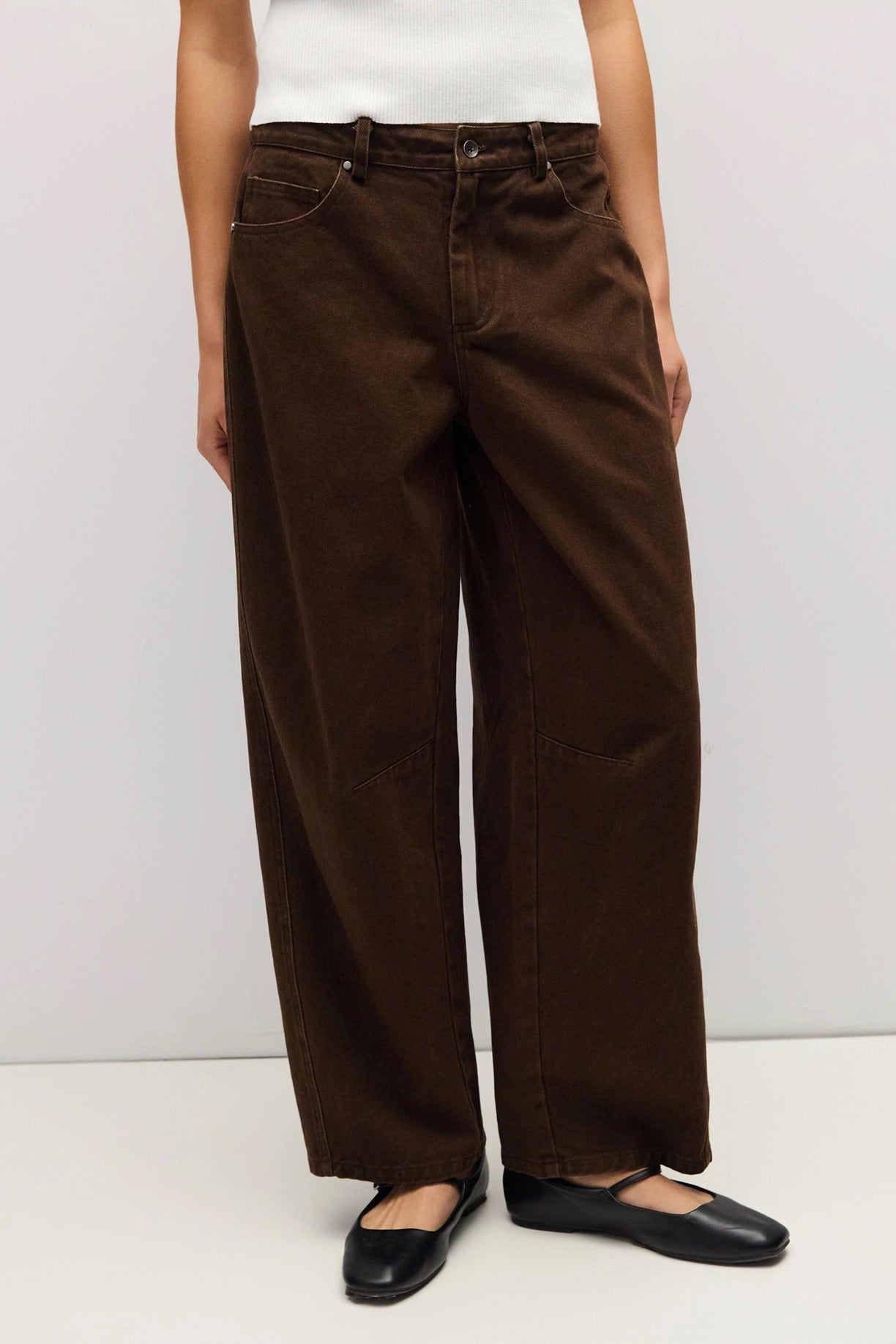 The Vanessa Brown Barrel Pants