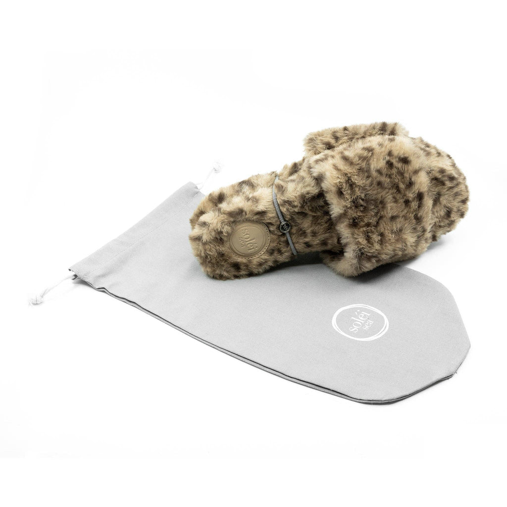 Lucia Snow Leopard Faux Fur Slipper